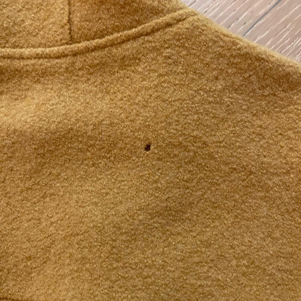 Aritzia Wilfred Wool Open Front Wide Sleeve Collared Coat In Gold - Picture 9 of 11